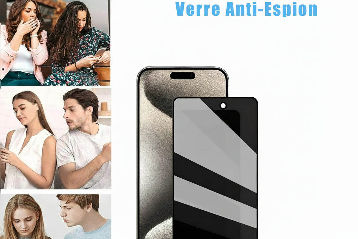 Verre de protection Anti-espion pour Iphone