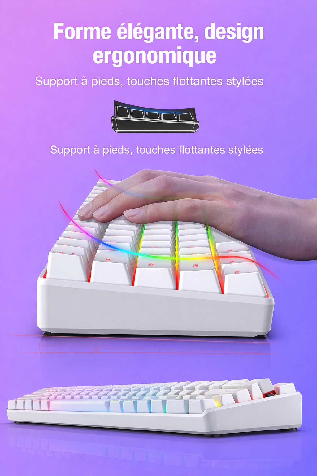 Clavier HXSJ gaming RGB