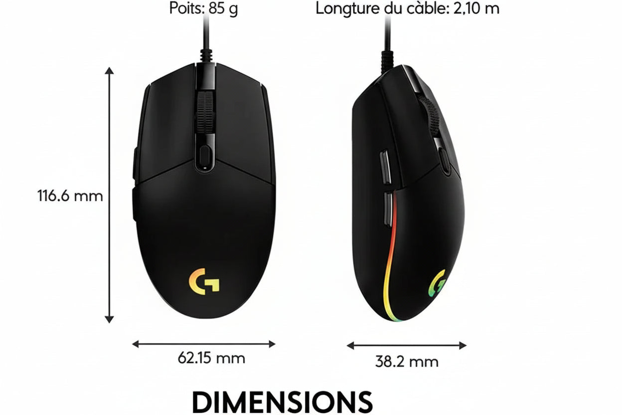 Souris Logitech G102 USB 8000 DPI