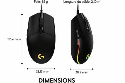 Souris Logitech G102 USB 8000 DPI