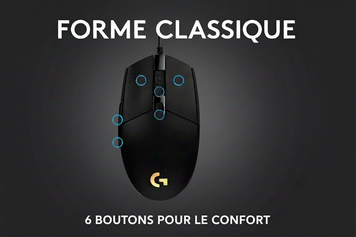 Souris Logitech G102 USB 8000 DPI