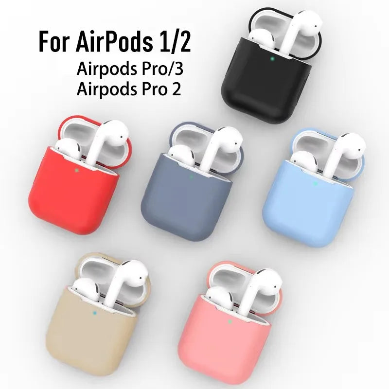 Coque en silicone pour AirPods Pro 2, AirPods Pro 3 et AirPods 4